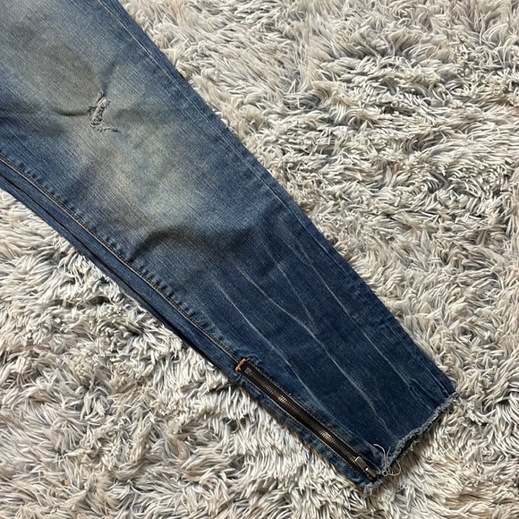 Men’s True Religion Jeans Finn Slim Tapered Frayed Ankle Zip size 32 - Picture 14 of 16